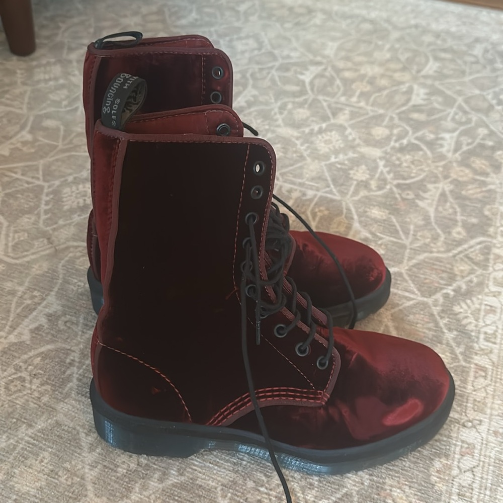Red Velvet Doc Martens
